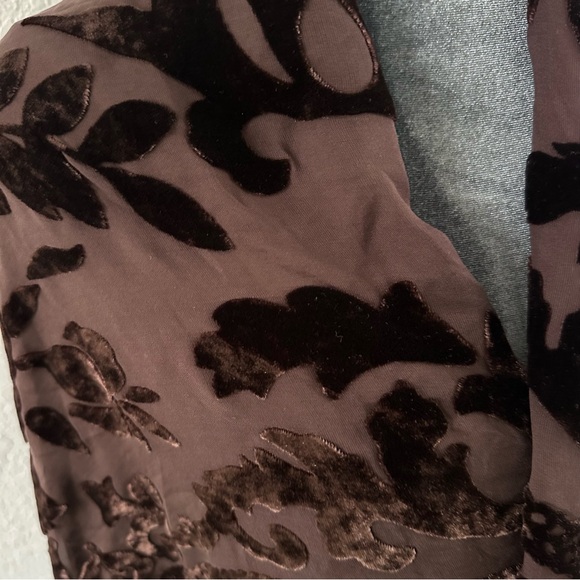 Mary Green Silk Burnout Velvet Fringe Shawl Scarf Boho - NWT - Picture 4 of 13